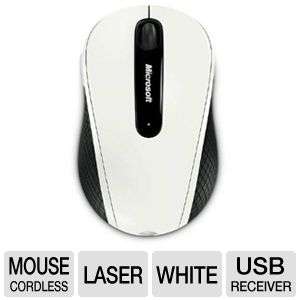 Microsoft Wireless Mobile Mouse 4000   USB BlueTrack, White at 