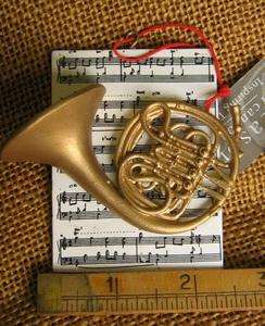 Cannon Falls French Horn Instrument w Music Ornament  