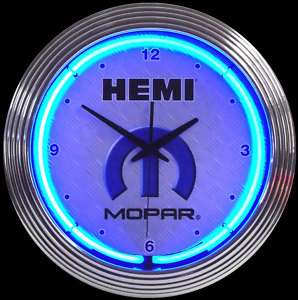 MOPAR HEMI NEON CLOCK SIGN / LIGHT  