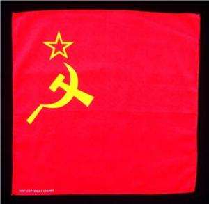 Soviet hammer & sickle flag bandana handkerchief headwrap biker 20X20 