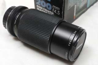 Zykkor 80 200mm 4.5 One Touch Macro Zoom MC Lens   Minolta MD M4/3 