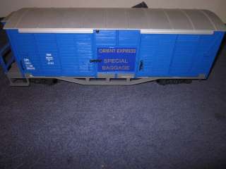 LGB 4163 G SCALE ORIENT EXPRESS BOX CAR W/BRAKEMAN HOUSE METAL WHEELS 