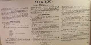 1961 ORIGINAL STRATEGO GAME MILTON BRADLEY COMPLETE but BOX DAMAGED 