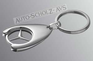   Schlüsselanhänger Anhänger Mercedes Benz Stern Einkauf chip  
