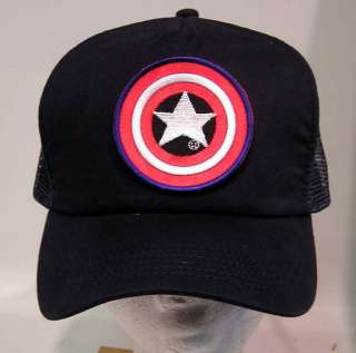 Captain America SHIELD Logo Baseball Cap/Hat NAVY  