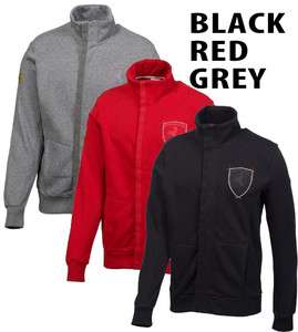 NEW Puma Ferrari Sweater Shirt Mens Driving Track Jacket Black Red 