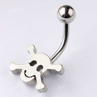 14G 7 Styles Stainless Steel Barbell Curved Belly Navel Ring Body 