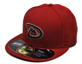   Fitted MLB Baseball Hat Cap Arizona Diamondbacks Game Burgandy  