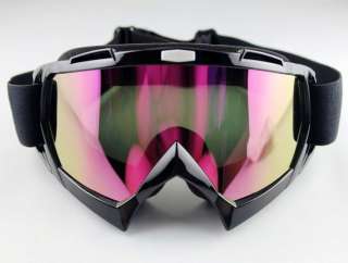 Ski Snowboard Snowmobile Motorcycle Goggles Off Road Eyewear Black 