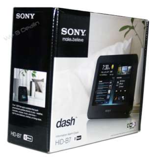 NEW 2012 Sony HID B7 Dash Touchscreen Wi Fi Internet Radio Alarm Clock 