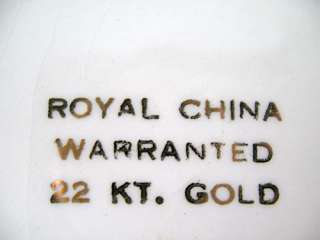 22K Solid GOLD Collectors ROYAL CHINA 10 PLATE +HANGER  
