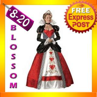B62 Queen of Hearts Alice In Wonderland Ladies Costume  