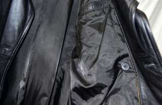 Pelle Studio Mens Wilson Leather Full Length Thick Heavy Leather Coat 