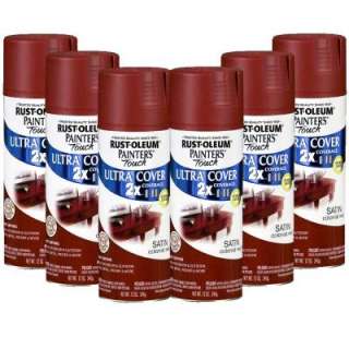 Rust Oleum 2X Painters Touch 12 Oz. Satin Colonial Red Spray Paint (6 