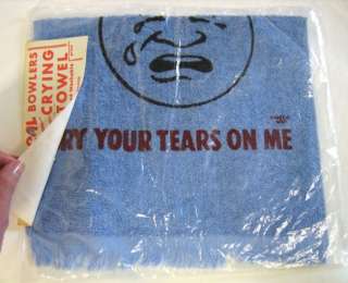 Vintage 1950s BOWLING CRYING TOWEL “Go ‘Head and Bawl”  