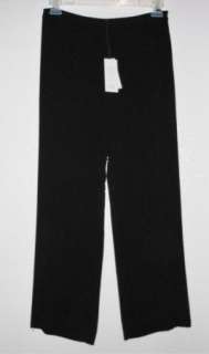 NWT Eileen Fisher Black Silk Georgette Wide Leg Pants with Yoke 8 $228 