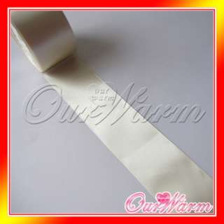 Roll 25 Yards Ivory 2 50mm Satin Ribbon Craft Bow Wedding Party 