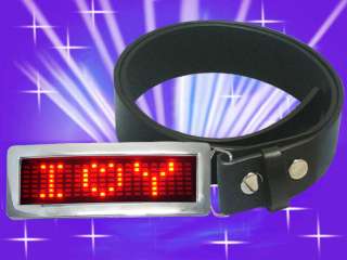 Multi color SCROLLING LED BELT BUCKLE With back cover  