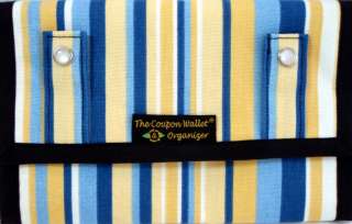 The Coupon Wallet® Deluxe Organizer Yellow Blue Stripes  