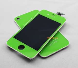 Green LCD+Touch Screen+white Frame Back Cover Assembly for Verizon 