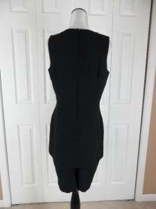 Ann Taylor Size 12 Black Career Sleeveless Dress  