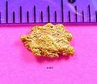 NATURAL CALIFORNIA SOLID GOLD PLACER NUGGET DREDGE MINING BULLION .139 