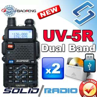 BAOFENG UV 5R 136 174 400 480Mhz dual band radio + USB program 