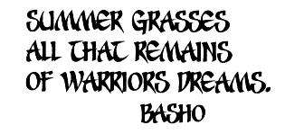 Summer Grasses  BASHO Japanese haiku rubber stamp #12  