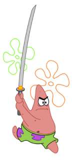 Patrick w/ Ninja Sword t shirt   Spongebob Squarepants  