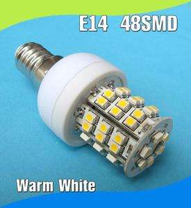 E14 48 SMD LED 210Lm Warm White Bulb Lamp 2.5W Home spotlight  