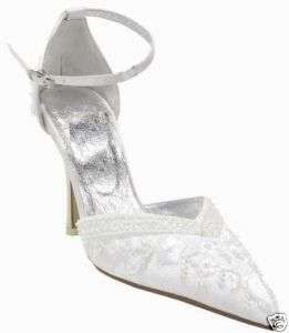 Carlo Fellini Casablanca White Bridal Heel Leather Shoe  