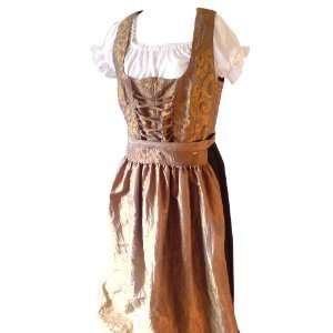Klassisches Dirndl Kleid, bronze mehrteilig neu  Bekleidung