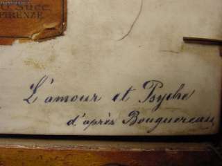 Antique Painting on Porcelain Plaque Lamour et Psyche  