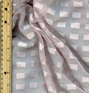 3yx60 Pink Sheer Chiffon Gold Sparkle Fabric m70  