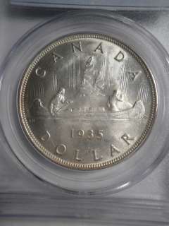 Canada 1935, George V $1, KM 30, 23.3276g, 80% Silver, PCGS MS64 