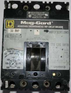 SQUARE D MAG GARD GUARD CIRCUIT BREAKER 30A 600VAC 600V 3 POLE 3P 