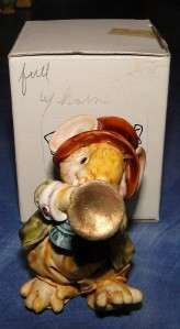 LITTLE CHEESERS Mouse Grandpapa Horn FIGURINE 05311  