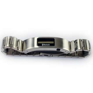 Silver Bluetooth Bracelet Watch with Caller ID & Time Display  
