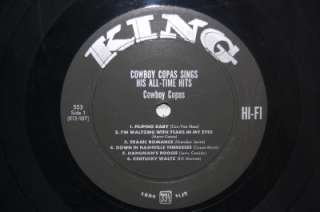 LP~COWBOY COPAS~COWBOY COPAS SINGS HIS ALL TIME HITS~RARE COUNTRY KING 