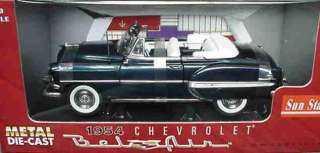 18 1954 Chevrolet Belair convertible BLUE  