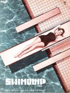 Vintage Mid Century Modern SWIMQUIP Pool Catalog  