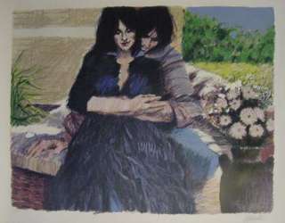 ALDO LUONGO, Young Lovers serigraph, unframed  