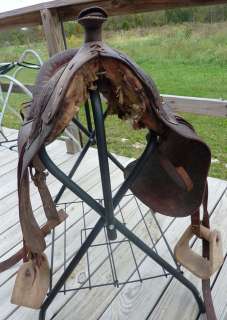 Antique Plantation Saddle Used Horrse Tack RARE  