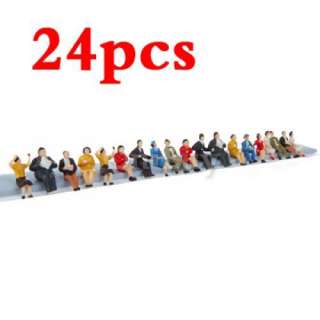 24 HO Scale 187 Layout Model Train People Figures Mix  