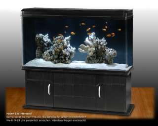 Luxus Panorama Aquarium 520L + Licht  RH15 T8 schwarz  