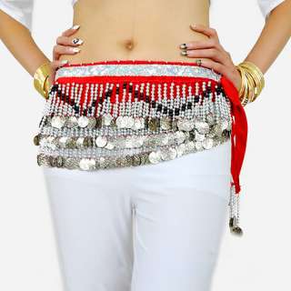   coins Belly Dance costumes Hip Skirt Scarf Wrap Belt Hipscarf  