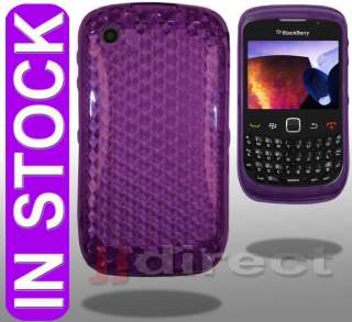 Purple Hex Glossy Gel Case for Blackberry Curve 3G 9300  