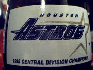 1998 Houston Astros Central Division Champs Coke Bottle  