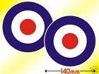 RAF Spitfire Roundels Mods scooter Stickers Decals 140