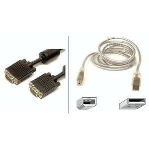  USB 2.0 / VGA Combination Cable Set for KVM Switchbox 